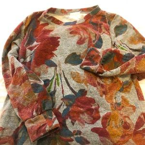 Long sleeve floral shirt from Anthropologie.